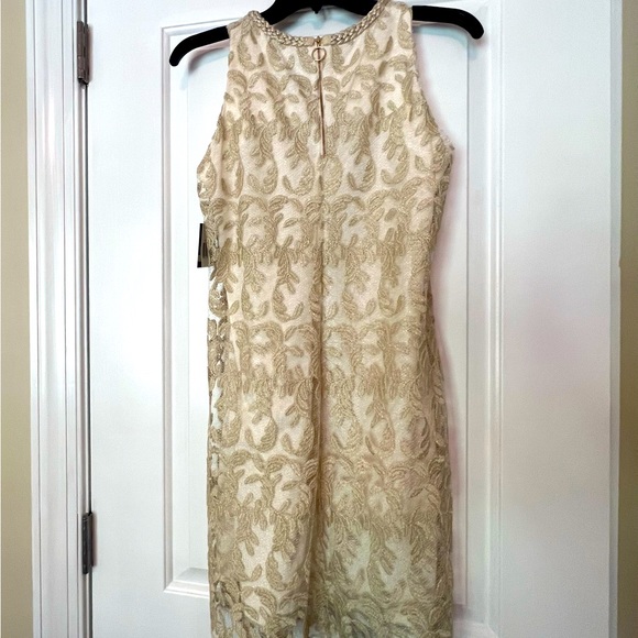 Taylor Gold/Ivory Cocktail Dress NWT - Picture 2 of 7